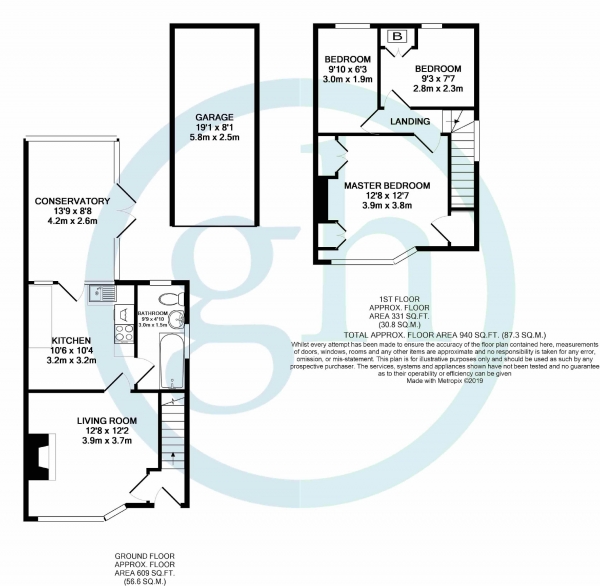 Floor Plan Image for 3 Bedroom Semi-Detached House for Sale in Royal Crescent, Ruislip