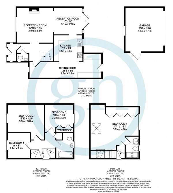 Floor Plan Image for 4 Bedroom Semi-Detached House for Sale in Trevor Crescent, Ruislip