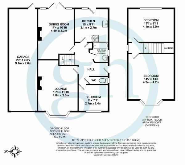 Floor Plan Image for 3 Bedroom Detached House for Sale in Blaydon Close, Ruislip