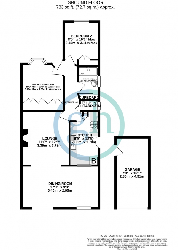 Floor Plan Image for 2 Bedroom Semi-Detached Bungalow for Sale in Gerrard Gardens, Pinner