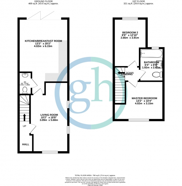 Floor Plan Image for 2 Bedroom End of Terrace House for Sale in Dartmouth Road, Ruislip