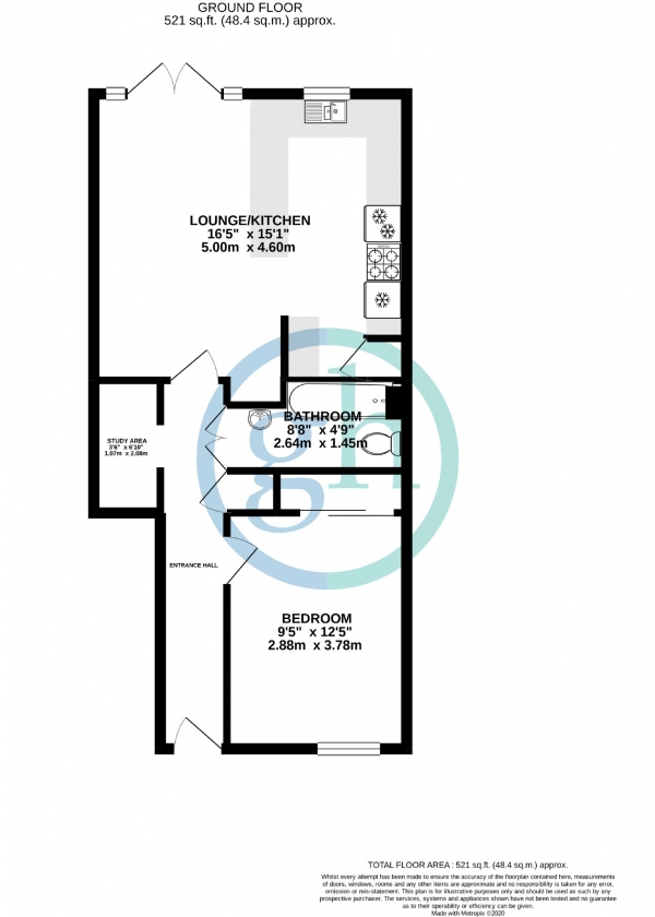 Floor Plan Image for 1 Bedroom Maisonette for Sale in Westwood Close, Ruislip