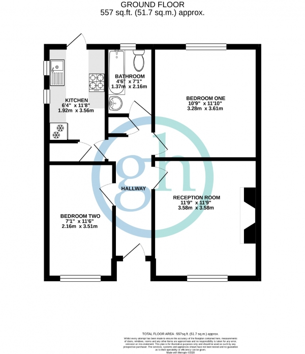 Floor Plan Image for 2 Bedroom Maisonette for Sale in Northdown Close, Ruislip