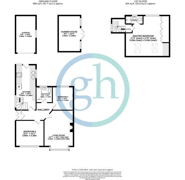 Floor Plan Image for 3 Bedroom Semi-Detached Bungalow for Sale in Herlwyn Avenue, Ruislip