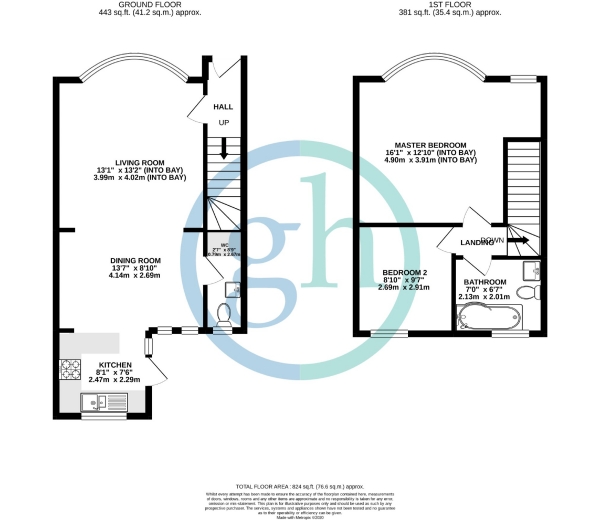 Floor Plan Image for 2 Bedroom Terraced House for Sale in Hatherleigh Road, Ruislip