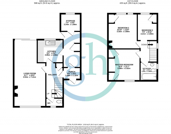 Floor Plan Image for 3 Bedroom Semi-Detached House for Sale in Long Drive, Ruislip