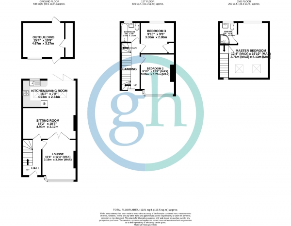 Floor Plan Image for 3 Bedroom Terraced House for Sale in Hartland Drive, Ruislip