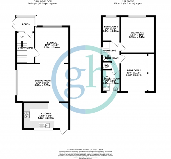 Floor Plan Image for 3 Bedroom Semi-Detached House for Sale in Parkfield Avenue, Northolt