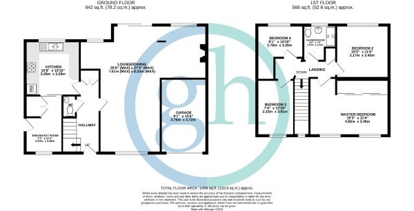 Floor Plan Image for 4 Bedroom Detached House for Sale in Woodlands Avenue, Ruislip