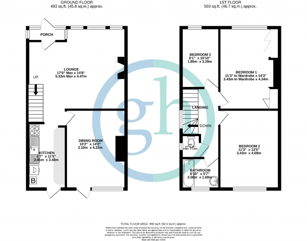 Floor Plan Image for 3 Bedroom Semi-Detached House for Sale in Leaver Gardens, Greenford