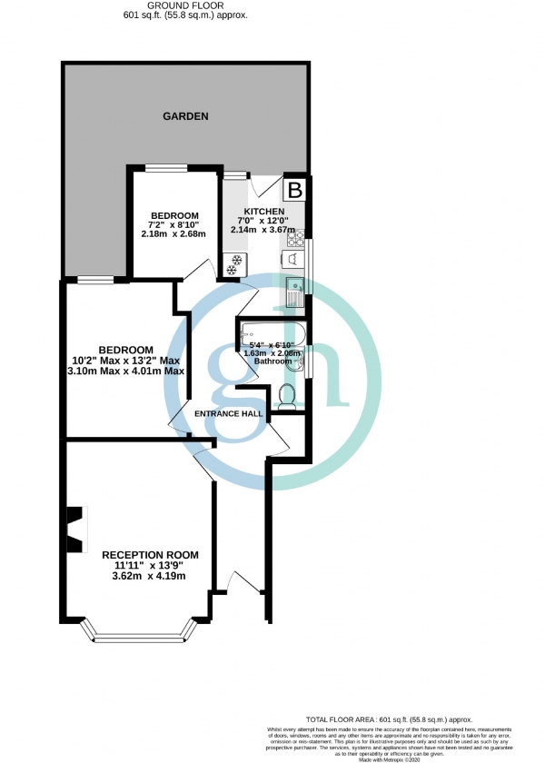 Floor Plan Image for 2 Bedroom Maisonette for Sale in West End Road, Ruislip