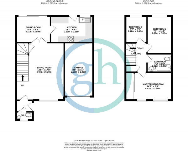 Floor Plan Image for 3 Bedroom End of Terrace House for Sale in Chamberlain Way, Pinner