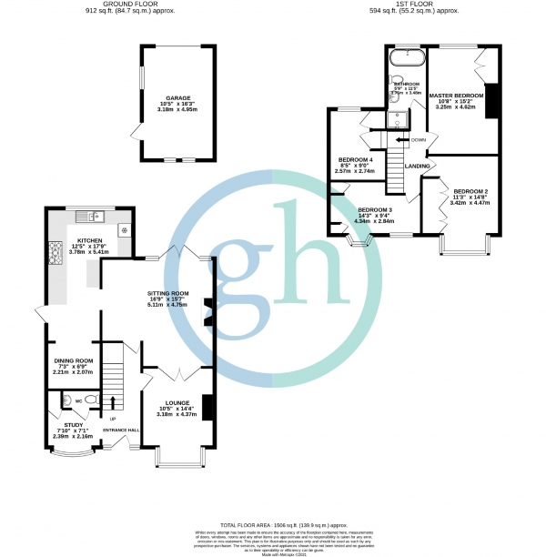 Floor Plan Image for 4 Bedroom End of Terrace House for Sale in Torrington Road, Ruislip