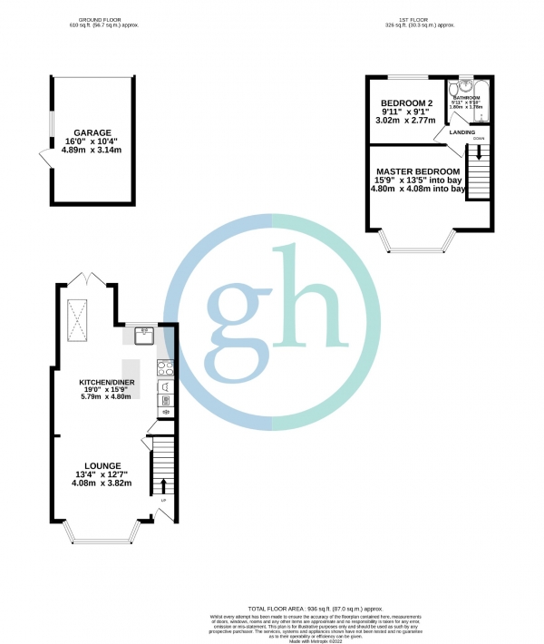 Floor Plan Image for 2 Bedroom Terraced House for Sale in Royal Crescent, Ruislip