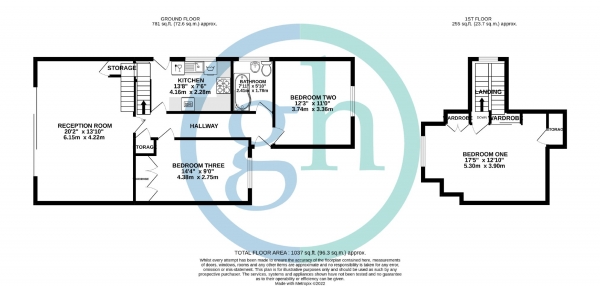 Floor Plan Image for 3 Bedroom Semi-Detached Bungalow to Rent in Oak Avenue, Uxbridge