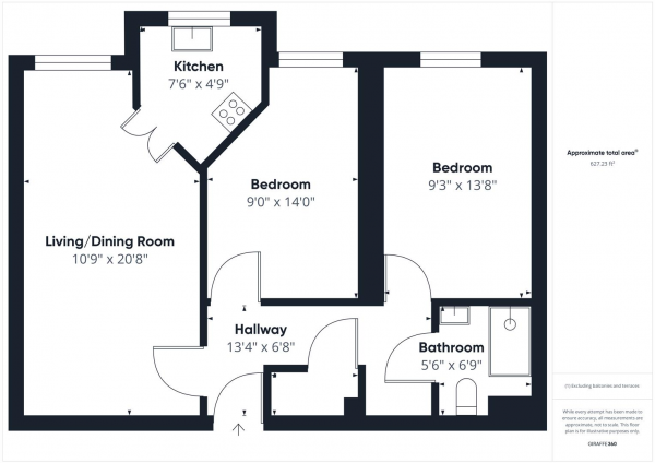 Floor Plan Image for 2 Bedroom Retirement Property for Sale in Sherleys Court, Wood Lane, Ruislip