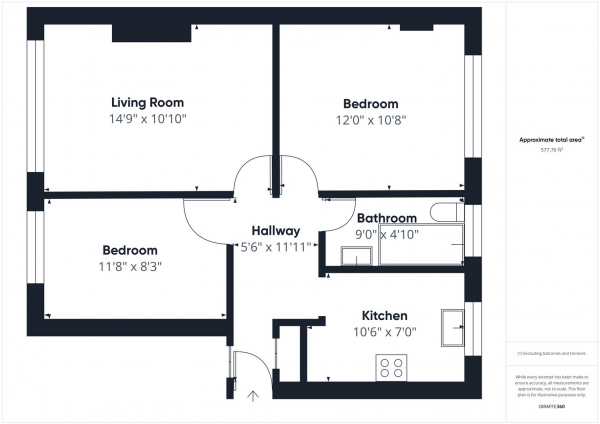 Floor Plan Image for 2 Bedroom Maisonette for Sale in Meadway Gardens, Ruislip