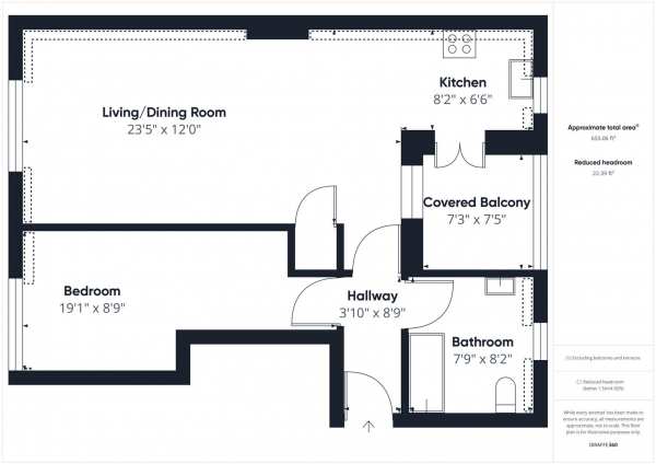 Floor Plan Image for 1 Bedroom Apartment for Sale in 3 Pembroke Road, Ruislip