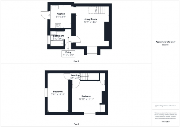 Floor Plan Image for 2 Bedroom Cottage for Sale in The Oaks, Ruislip