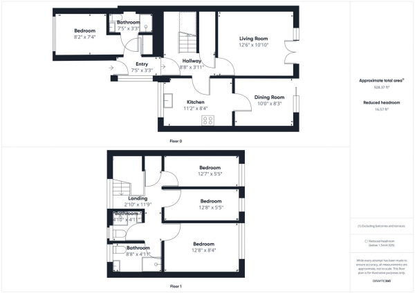 Floor Plan Image for 4 Bedroom Terraced House for Sale in Beatrice Close, Pinner