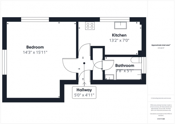 Floor Plan Image for Studio for Sale in Lonsdale Close, Hatch End, Pinner