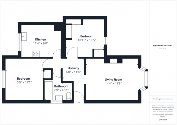 Floor Plan Image for 2 Bedroom Maisonette for Sale in Bromley Crescent, Ruislip Gardens