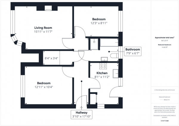 Floor Plan Image for 2 Bedroom Maisonette for Sale in Priory Close, Ruislip