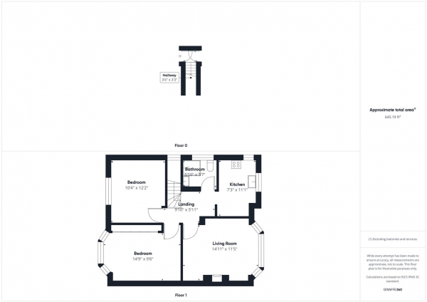 Floor Plan Image for 2 Bedroom Maisonette for Sale in Berkeley Close, Ruislip