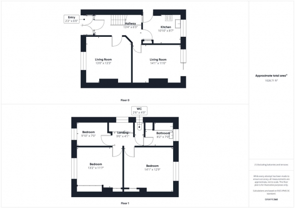 Floor Plan Image for 3 Bedroom Semi-Detached House for Sale in Pinn Way, Ruislip