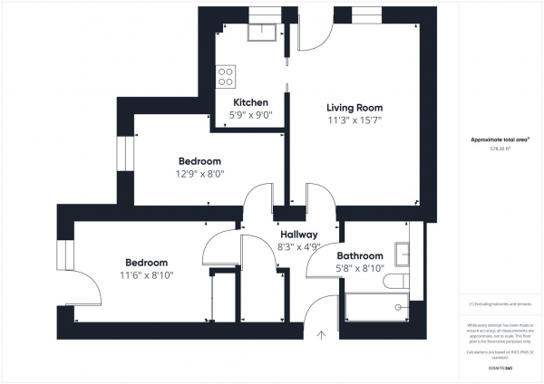 Floor Plan Image for 2 Bedroom Retirement Property for Sale in Wood Lane, Ruislip