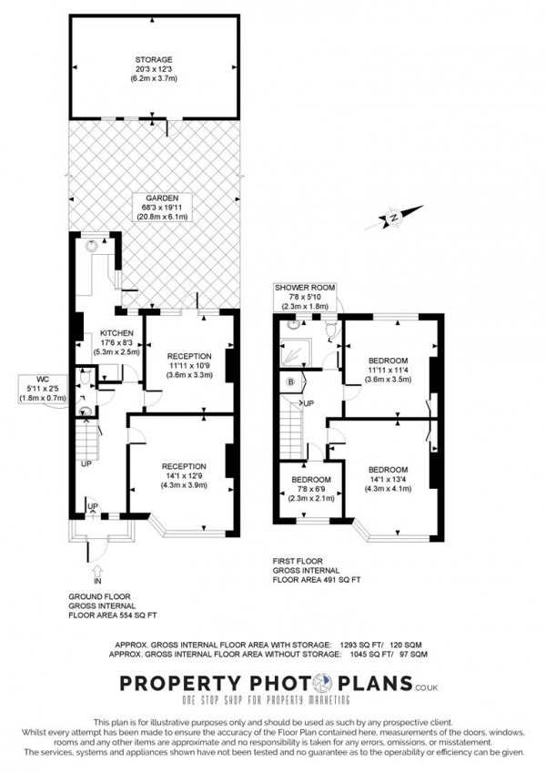 Floor Plan for 3 Bedroom Terraced House for Sale in Long Drive, London, W3, 7PH -  &pound630,000