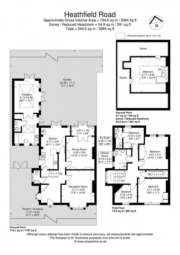 Floor Plan Image for 5 Bedroom Semi-Detached House for Sale in Heathfield Road, Mill Hill Conservation Area