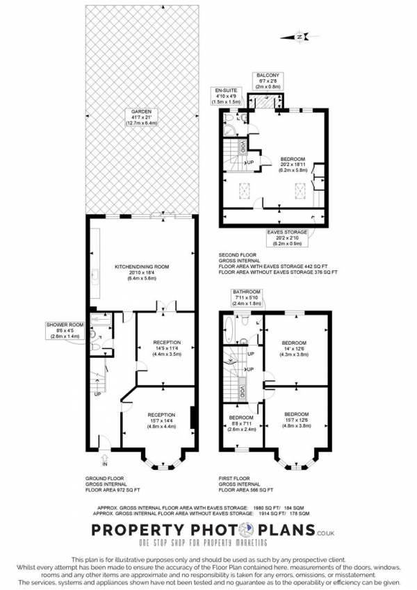 Floor Plan Image for 4 Bedroom Terraced House for Sale in Messaline Avenue, Acton