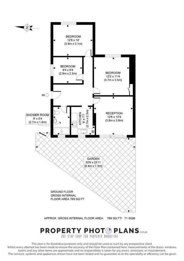 Floor Plan Image for 3 Bedroom Flat for Sale in Canada Road, London