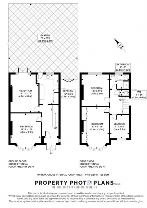 Floor Plan Image for 3 Bedroom Semi-Detached House for Sale in Friars Way, Acton, London