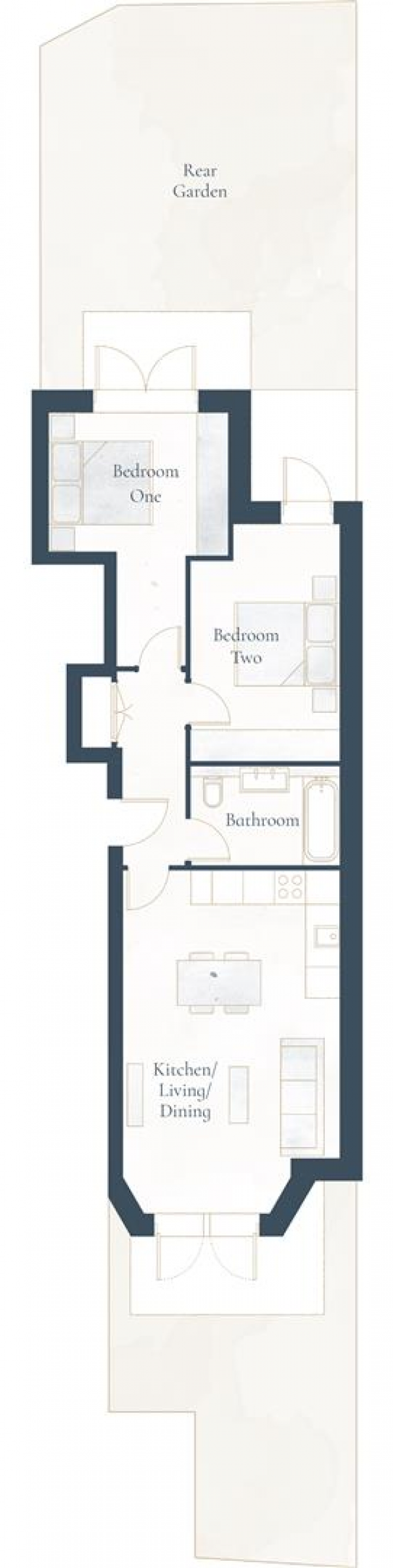 Floor Plan Image for 2 Bedroom Flat for Sale in The Rosemont, 9 Rosemont Road, London