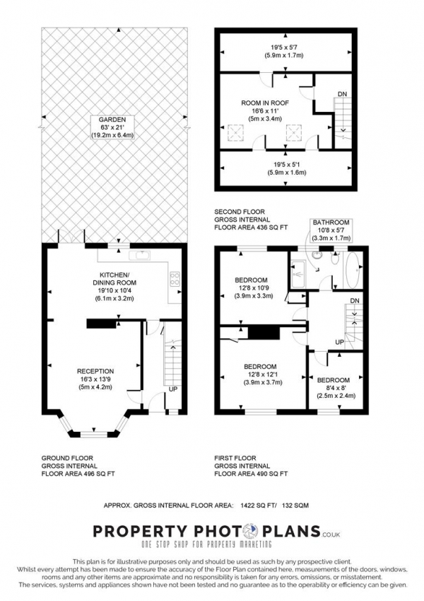 Floor Plan Image for 4 Bedroom Terraced House for Sale in Maple Close, Mitcham