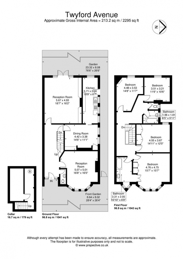 Floor Plan Image for 5 Bedroom Semi-Detached House for Sale in Twyford Avenue, London