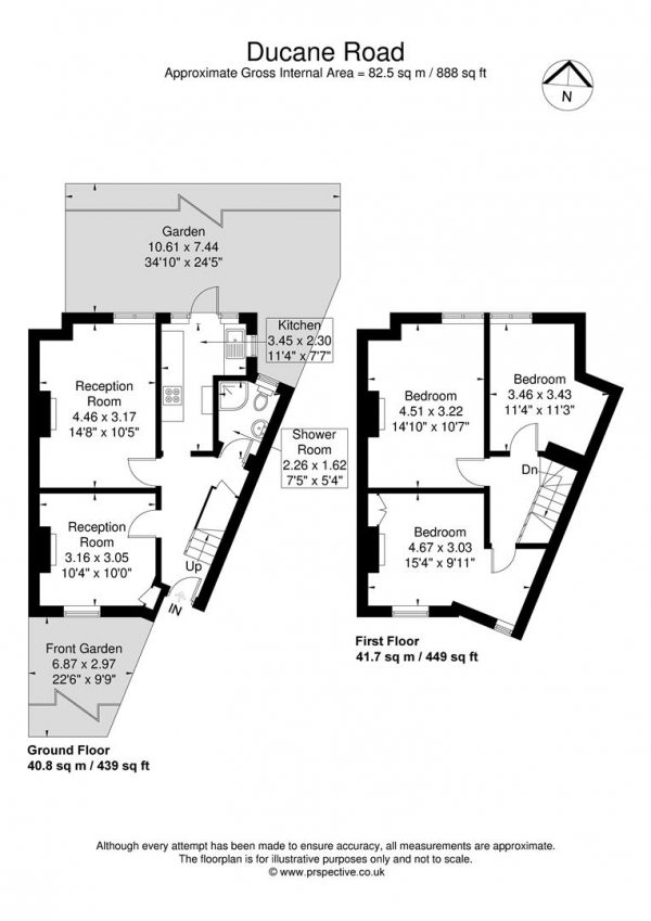 Floor Plan Image for 3 Bedroom Property for Sale in Du Cane Road, Old Oak, London