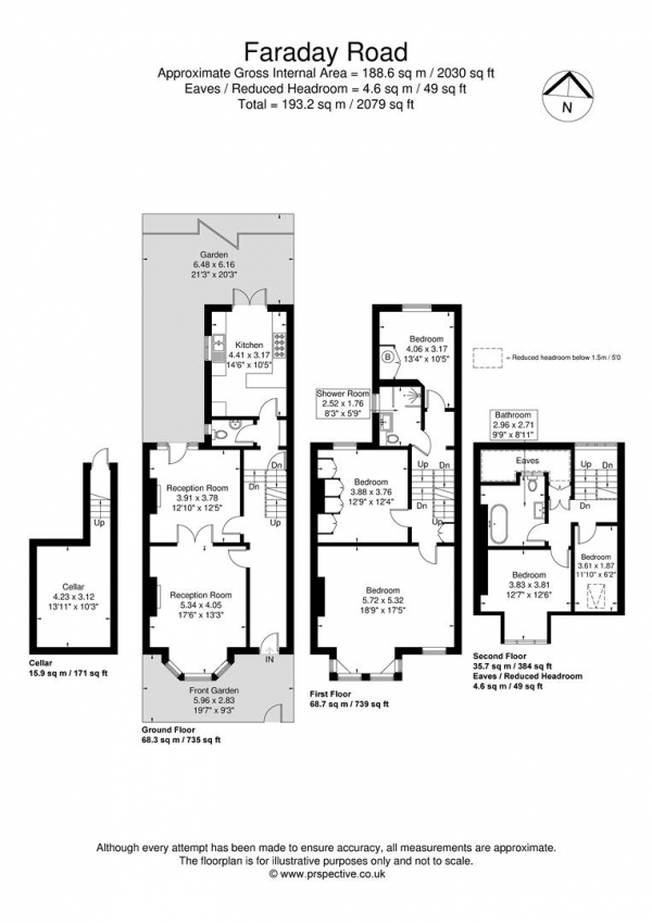 Floor Plan for 5 Bedroom Semi-Detached House for Sale in Faraday Road, Acton, W3, 6JB -  &pound1,150,000