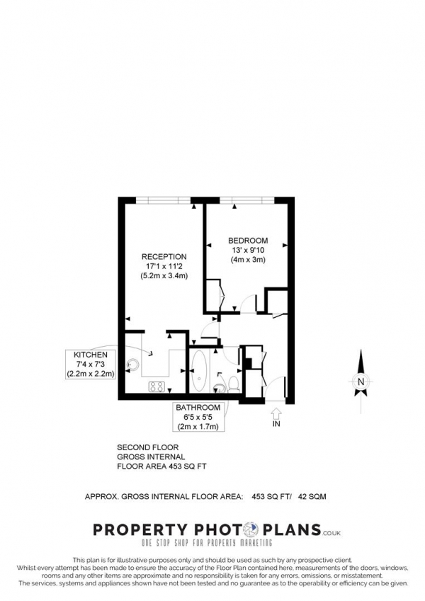 Floor Plan Image for 1 Bedroom Flat for Sale in Bromyard Avenue, London