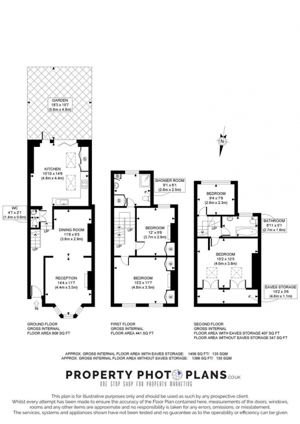 Floor Plan Image for 4 Bedroom Terraced House to Rent in Shakespeare Road, Poets Corner, Acton, London