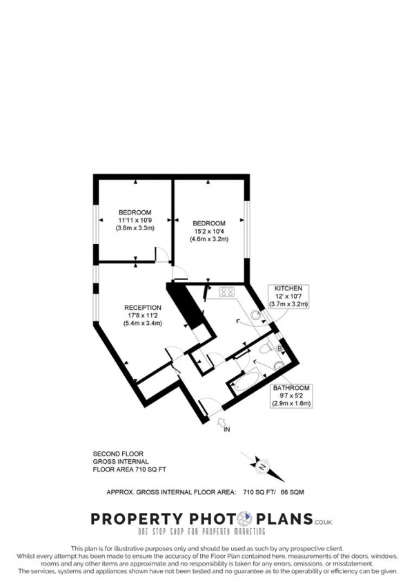 Floor Plan Image for 2 Bedroom Flat for Sale in Kingsbridge Avenue, London