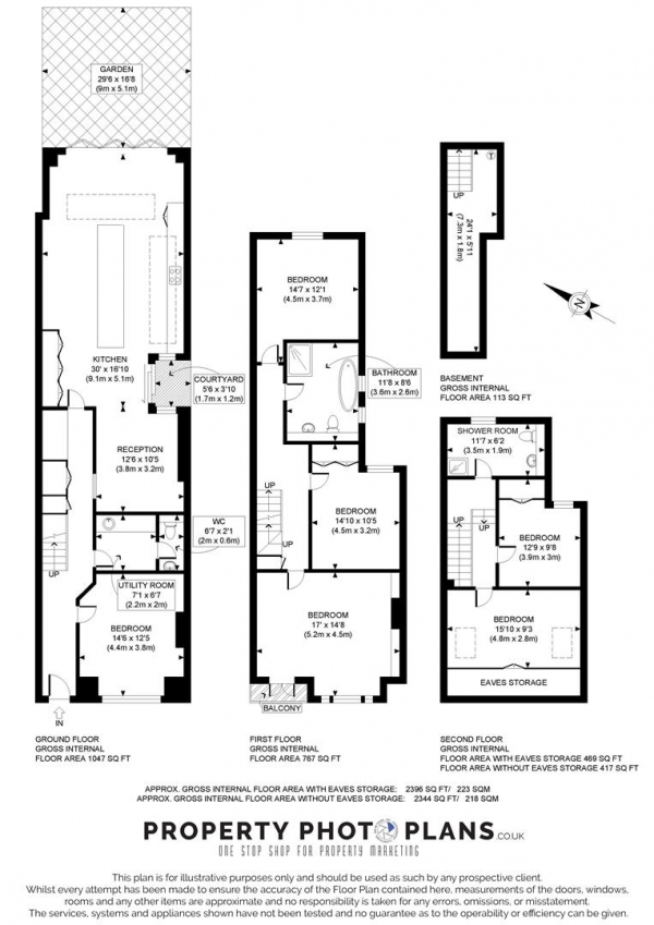 Floor Plan Image for 5 Bedroom Terraced House for Sale in Cumberland Road, London