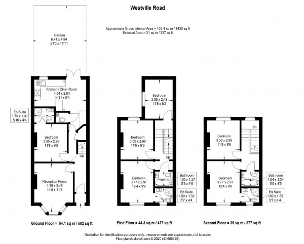 Floor Plan Image for 6 Bedroom Terraced House to Rent in Westville Road, London