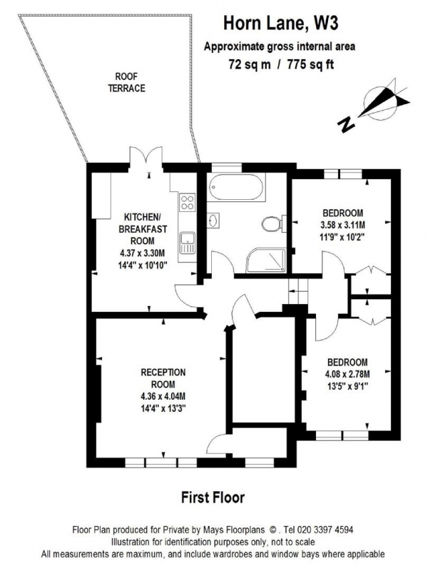 Floor Plan Image for 2 Bedroom Flat to Rent in Horn Lane, London