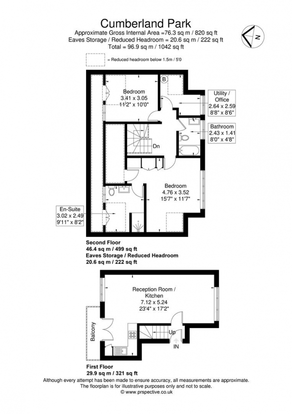 Floor Plan Image for 2 Bedroom Flat for Sale in Cumberland Park, London