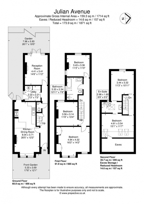 Floor Plan Image for 5 Bedroom Semi-Detached House for Sale in Julian Avenue, London