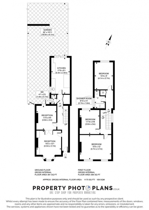 Floor Plan Image for 3 Bedroom Detached House for Sale in Shakespeare Road,Poets Corner,Acton, London