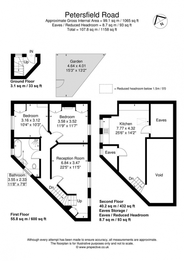 Floor Plan Image for 2 Bedroom Flat for Sale in Petersfield Road, London